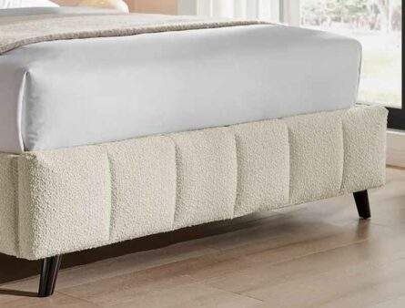 BPB Squares Ivory Boucle Bed Frame