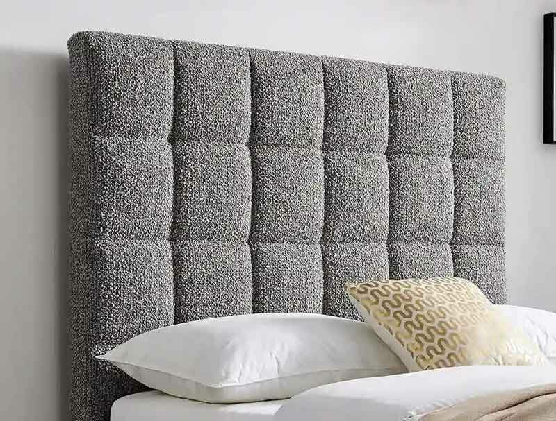 BPB Squares Dove Grey Boucle Storage Bed Frame