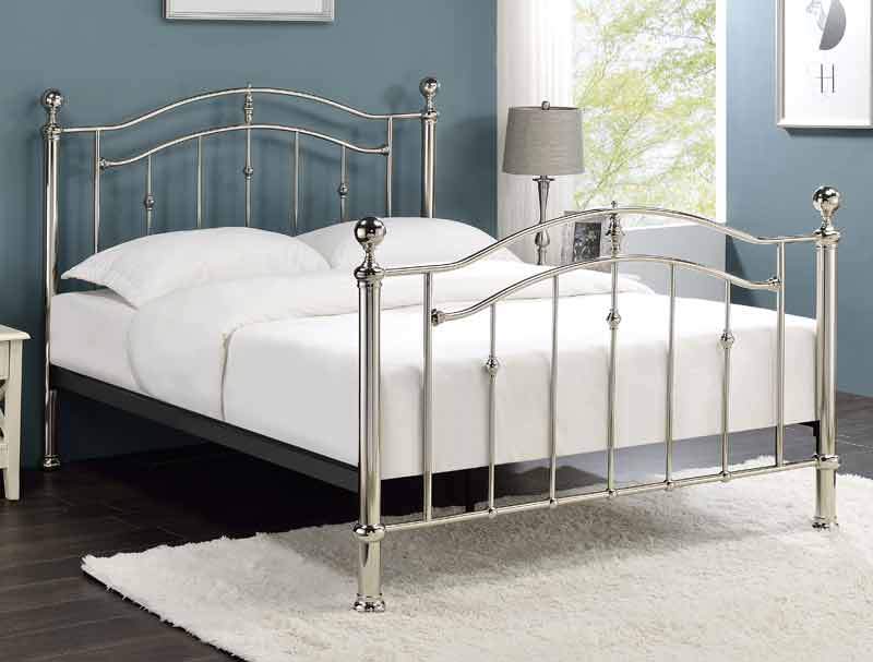 Best Price Beds Chrome Finish Bed Frame