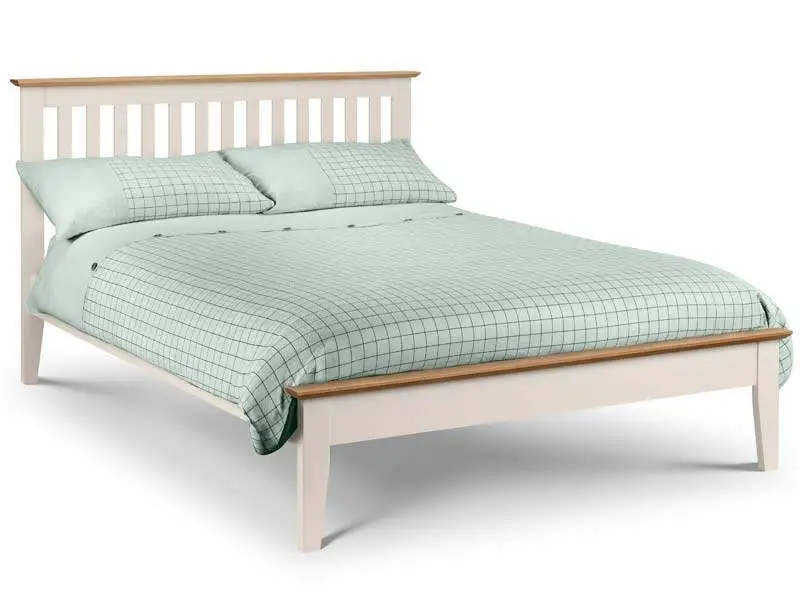 Julian Bowen Salerno Two Tone Ivory Wood Bed Frame