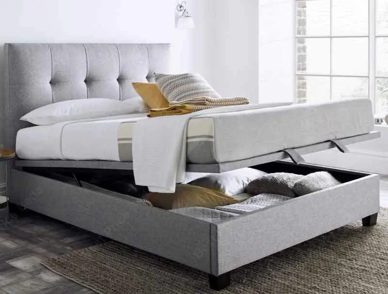 Kaydian Walkworth Marbella Grey Fabric Ottoman Bed Frame