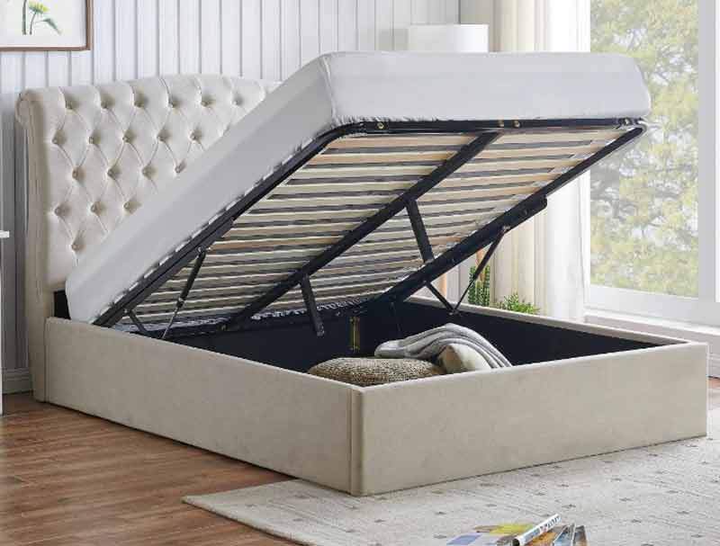 BPB Rosalind  Natural Ottoman Bed Frame