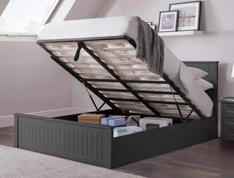 Julian Bowen Maine Anthracite Ottoman Bed Frame