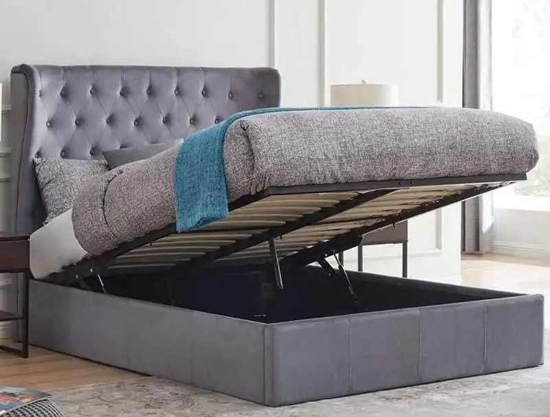 Flintshire Holway Winged buttoned Ottoman Bed Frame
