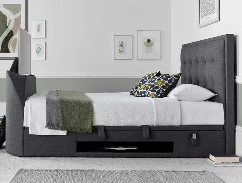 Kaydian Falstone Pendle Slate TV Ottoman Bed Frame