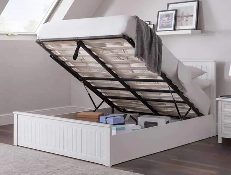 Julian Bowen Maine White Ottoman Bed Frame