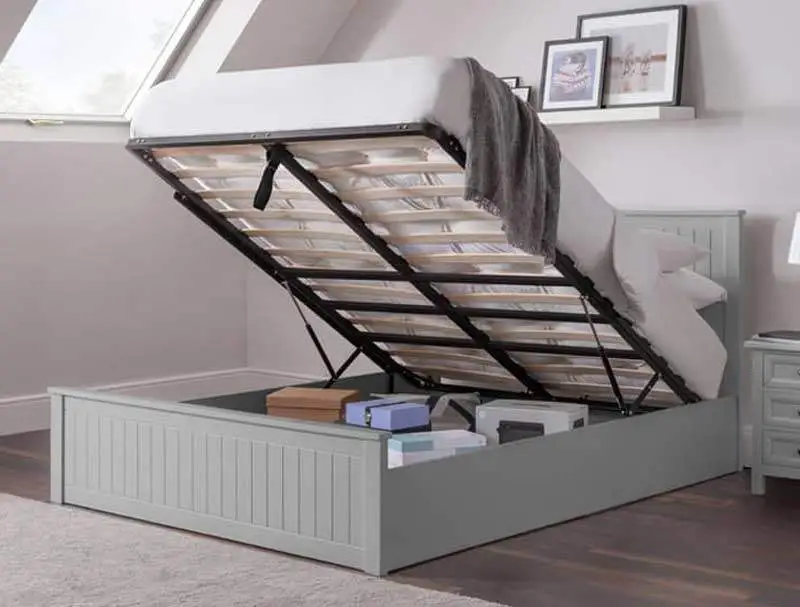 Julian Bowen Maine Dove Grey Ottoman Bed Frame