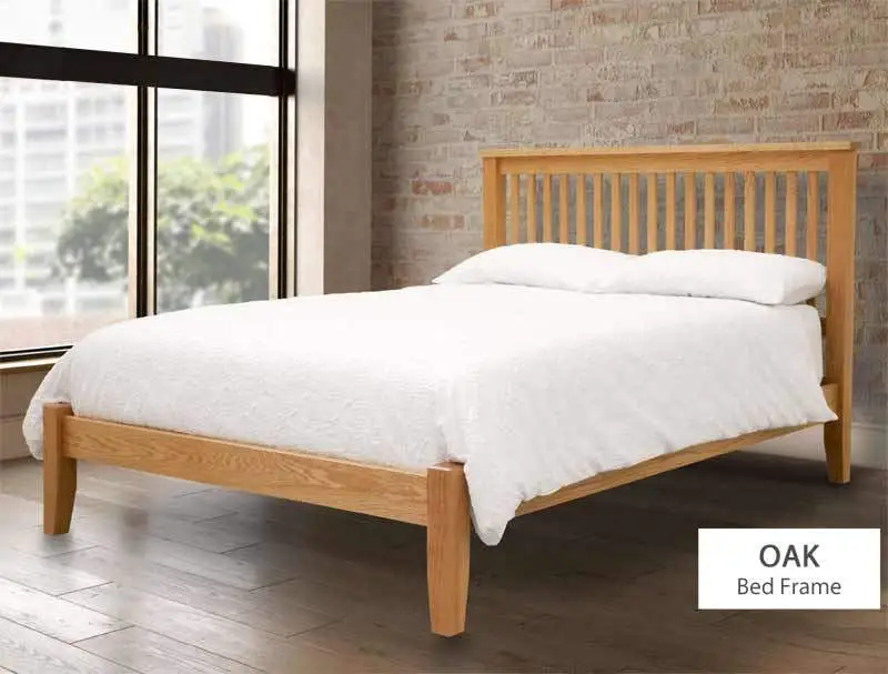 BestPriceBeds Fulham Low End Oak Bed Frame
