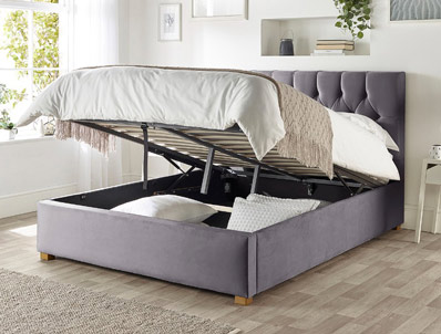 Aspire Boutique Steel Ottoman Bed Frame