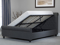 BestpriceBeds Oxted Grey Colour Scroll Ottoman Bed Frame