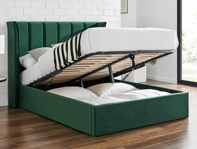 BestPriceBeds Polar  Emerald Green Storage Bed