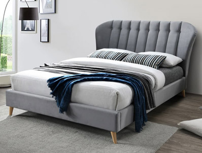 Birlea Elm Grey Fabric Bed Frame