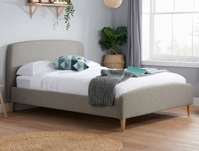 Birlea Quebec Grey Fabric Bed Frame