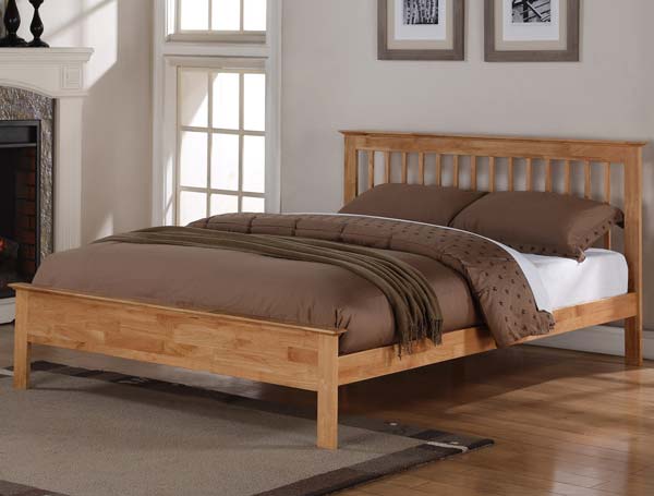 Flintshire Furniture Pentre Oak Finish Bed Frame