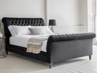 Gallery Direct Rapture Sleigh Fabric Bed Frame