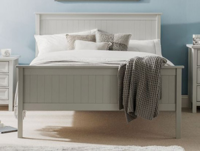 Julian Bowen Maine Dove Grey Wooden Bed Frame