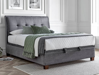 Kaydian Accent Vogue Grey Ottoman Bed Frame