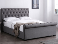 Kyoto Lucille Buttoned Sleigh Bed Frame