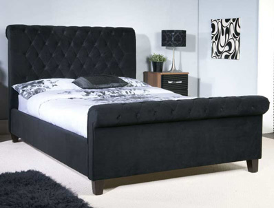 Limelight Orbit Black  Colour Fabric Bed Frame