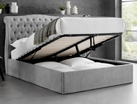Limelight Rosa Light Grey Ottoman Bed Frame