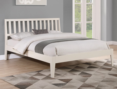 Oak Bedrooms Lunar Ivory Bed Frame & Furniture
