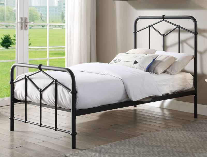 Flintshire Axton Black Metal Bed Frame