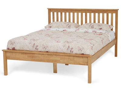 Serene Heather Honey Wood Bed Frame