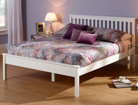Serene Heather Opal White Painted Bed Frame