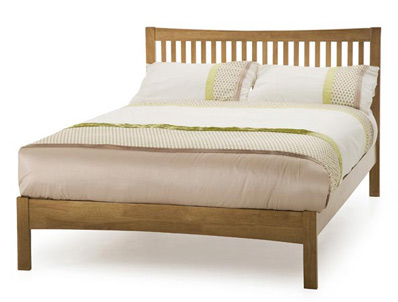 Serene Mya Honey Colour Hevea Wood Bed Frame