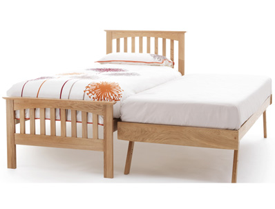 Serene Windsor Oak Veneer Guest Bed Frame