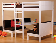 Sweet Dreams Play White Wood Bunk Bed